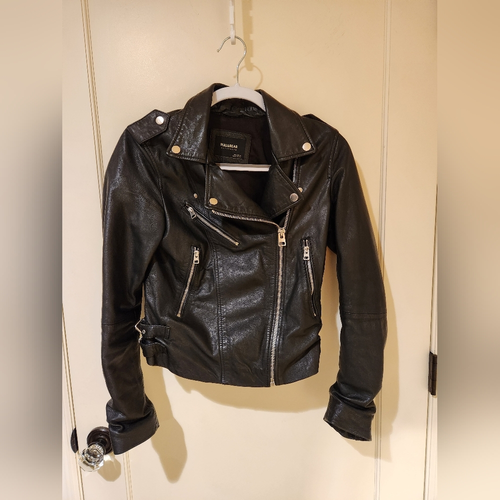 Pull&Bear Black Faux Leather Jacket